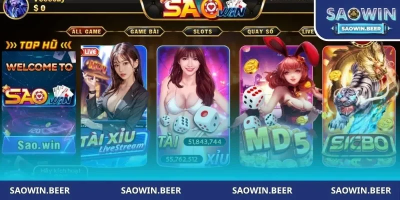 Giao diện cổng game bài đẳng cấp